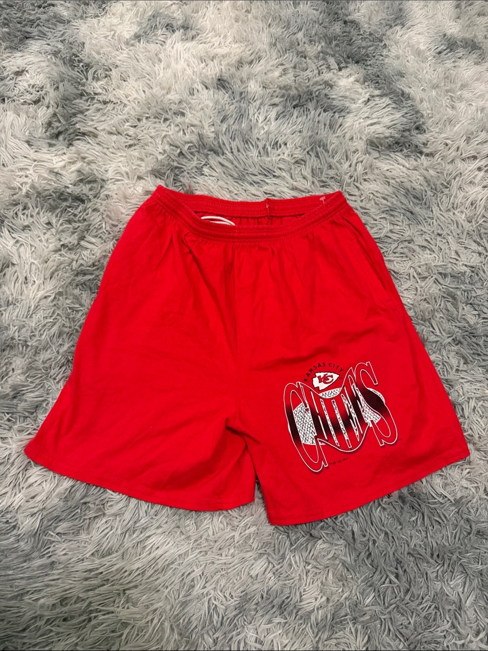 Kansas City Chief shorts Large Hanes Heavyweight